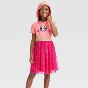 Nintendo “Kirby” Girls Hooded Cosplay Dress size Large -New